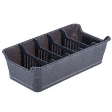 Подставка для специй пластмассовая Sugar&Spice Stone  28х14,3х7,8см, темный камень (Россия)