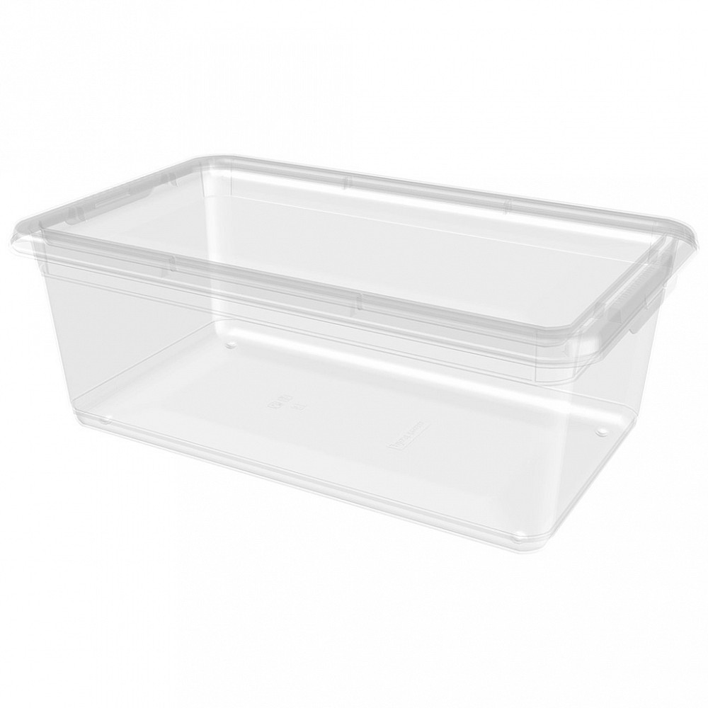 "Palm" Контейнер-ящик для хранения пластмассовый 10л, 37,5х25,5х15см, прозрачный (Россия)