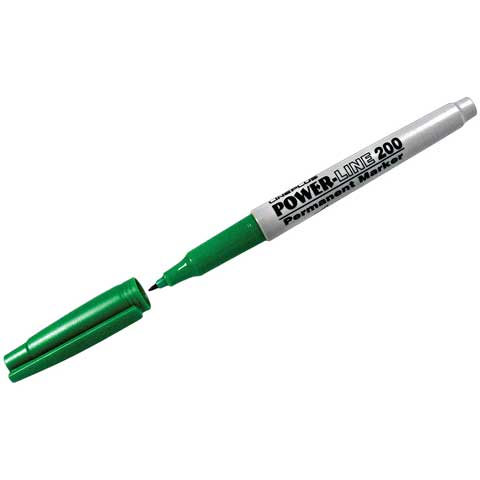 Маркер перманентный Line Plus, 200F, 0,7мм, зеленый