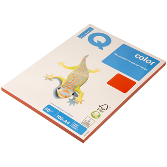 Бумага IQ Color intensive А4, 80г/м2, 100л. (кораллово-красный)