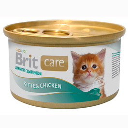 Консервы для котят 80г Brit Super Care  цыпленок