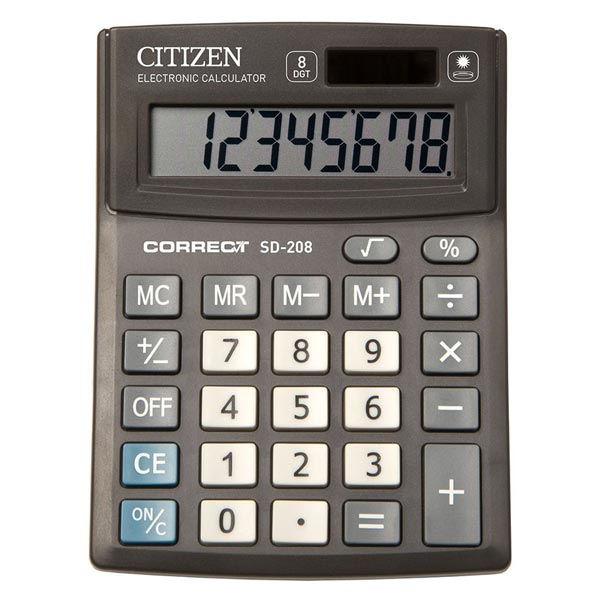 Калькулятор настольный Citizen Correct SD-208 8-разрядный