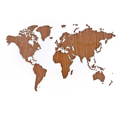 Деревянная карта мира World Map Wall Decoration Exclusive орех