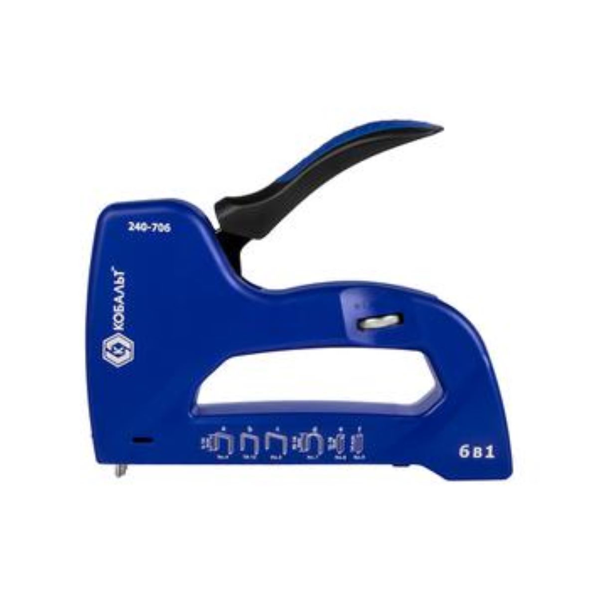 Степлер мебельный универсальный (тип53/тип140/тип16+гвозди/шпильки) КОБАЛЬТ/240-706