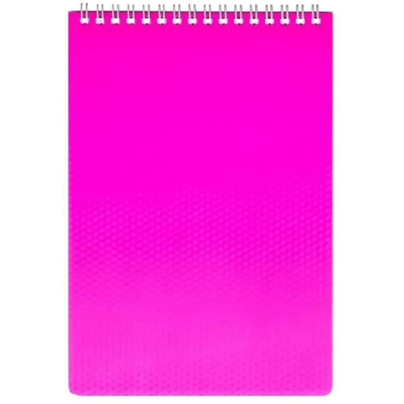 Блокнот Hatber Diamond Neon А5 80 листов розовый в клетку на спирали (148х210 мм)