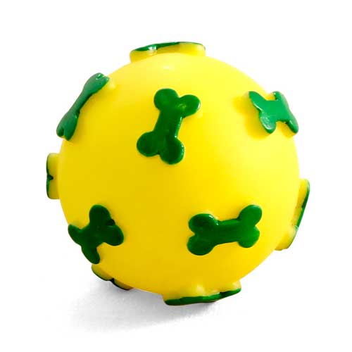Игрушка для собак из винила Мяч с косточками, d60мм