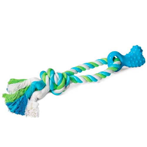 Игрушка для собак из термопласт. резины Мини-кость с верёвкой, 80/300мм, Triol