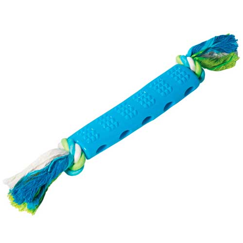 Игрушка для собак из термопласт. резины Палка шипованная с верёвкой, 180/350мм, Triol