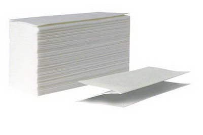 Полотенце бумажные листовые V-укладка 200л/п белые, 22*23 1-слойные