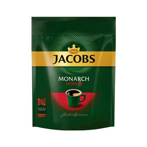 Кофе растворимый JACOBS Monarch Intense, сублимированный, 130 г, мягкая упаковка, 8051499