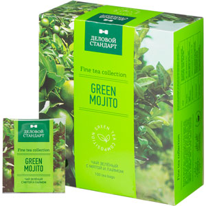 Чай Деловой Стандарт Green Mojito зеленый 100 пакетиков
