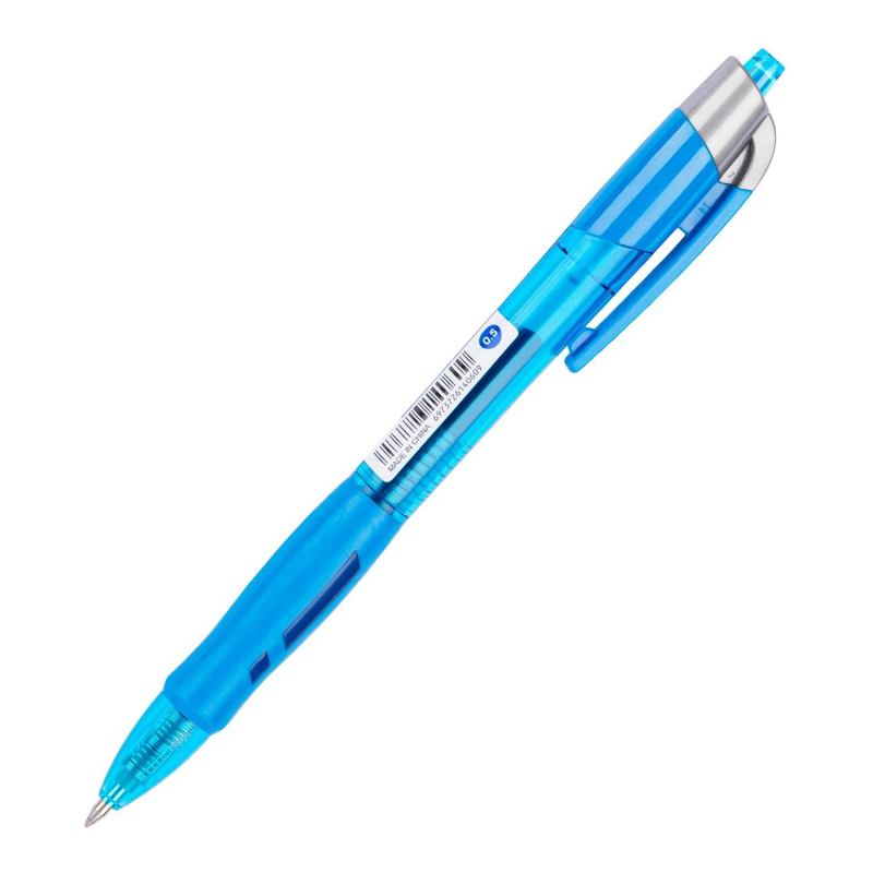 Ручка гелевая автоматическая Arris, д шарика 0,5 мм,  резин манж, синяя
