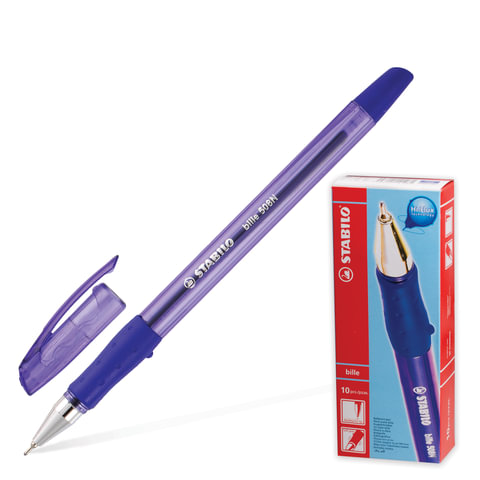 Ручка шариковая STABILO Bille, корпус прозрачный, игольчатый узел 0,7 мм, линия письма 0,38 мм, синяя, 508/41N, 508NF1041