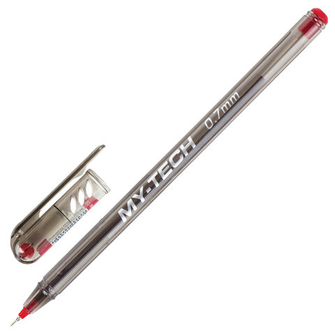 Ручка шариковая масляная PENSAN My-Tech, КРАСНАЯ, игольчатый узел 0,7 мм, линия письма 0,35 мм, 2240/25