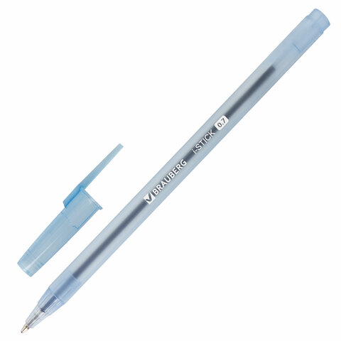 Ручка шариковая BRAUBERG i-STICK СИНЯЯ, пишущий узел 0,7 мм, линия письма 0,35 мм, 143442