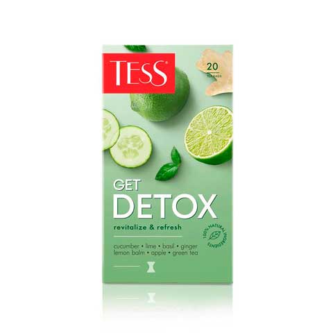 Чай Tess Get Detox revitalize&amp;refresh зеленый 20 пакетиков