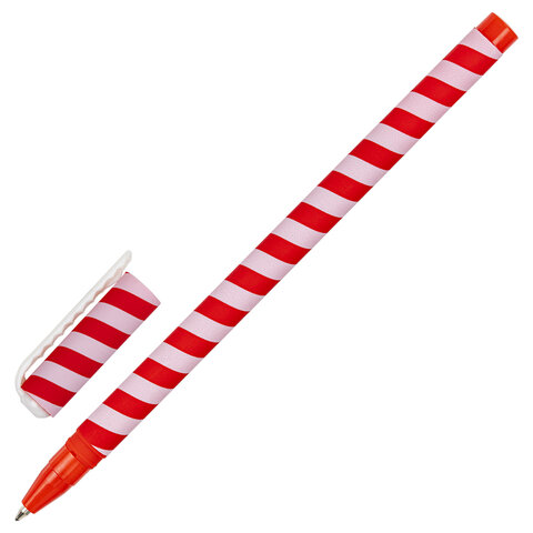 Ручка шариковая BRAUBERG SOFT TOUCH STICK TWIST, СИНЯЯ, мягкое покрытие, узел 0,7 мм, 143702