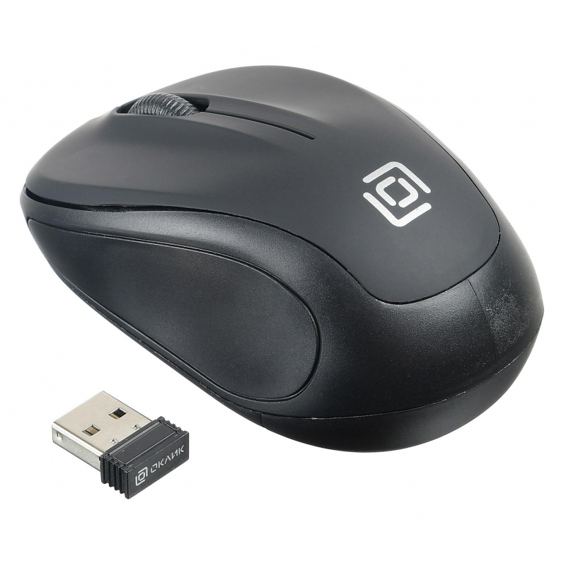 Мышь компьютерная Oklick 665MW черный опт (1000dpi) беспр USB (3but)