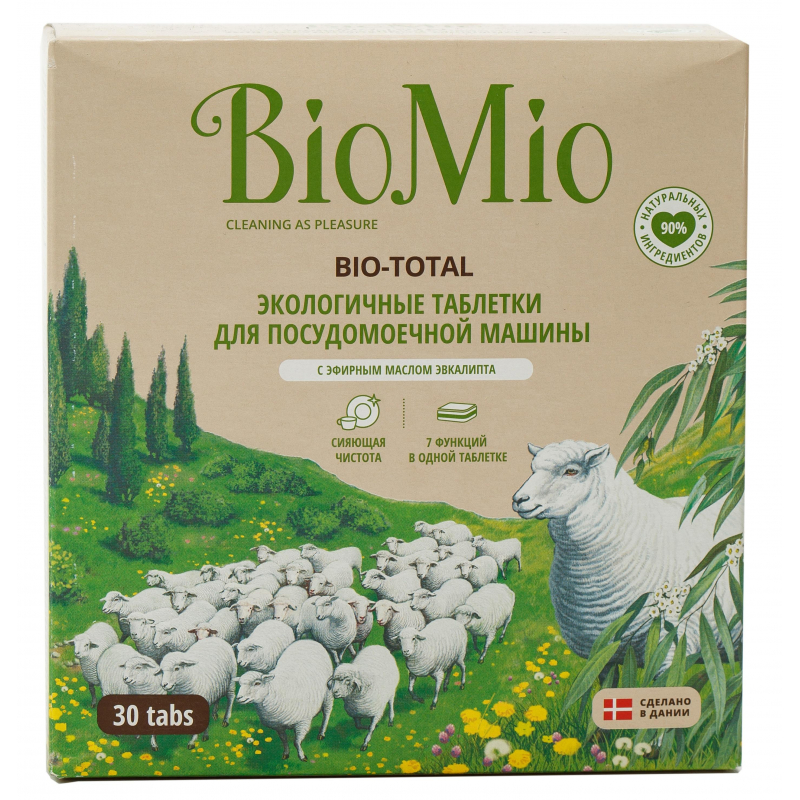 Таблетки для ПММ BioMio BIO-TOTAL с эфирным маслом эвкалипта 30шт/уп