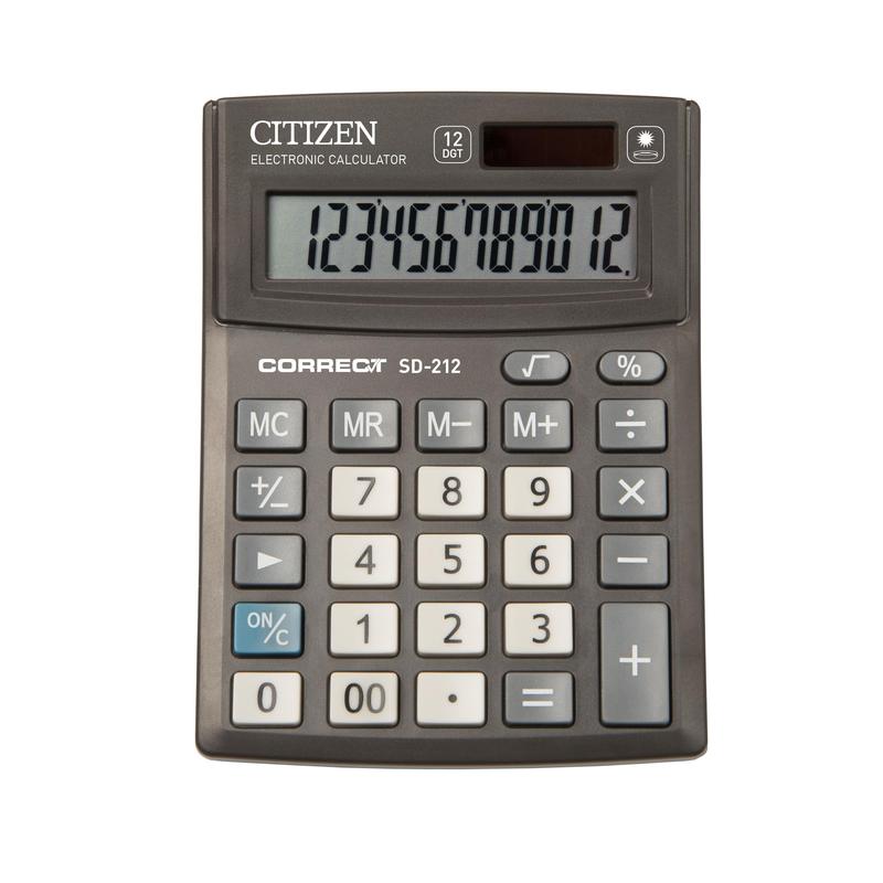 Калькулятор CITIZEN Correct SD-212, 12 разр. настольный