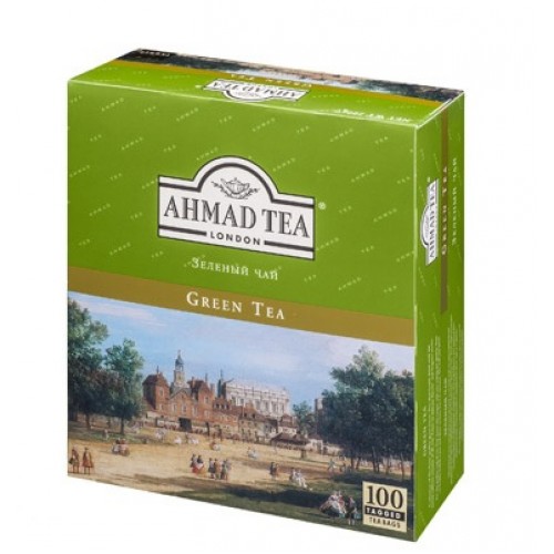 Чай AHMAD "Green Tea", зеленый, 100 пакетиков по 2г