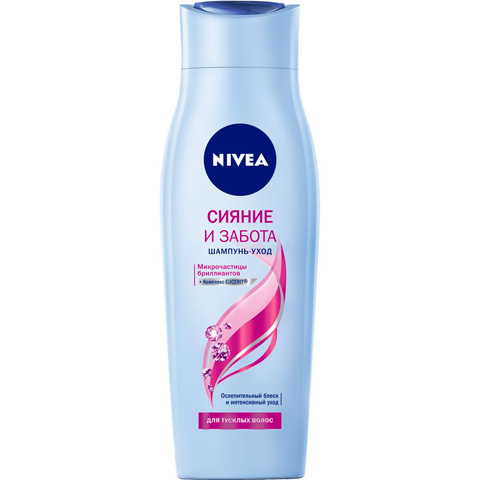 Шампунь для волос NIVEA Hair Care «Сияние и забота», женский, 400 мл
