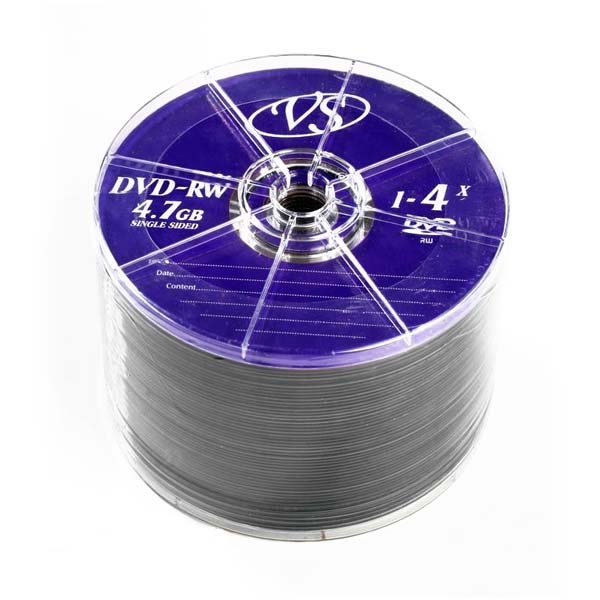Носители информации DVD-RW, 4x, VS, Bulk/50, VSDVDRWB5001