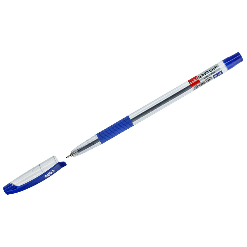 Ручка шариковая Cello Slimo Grip синяя, грип, 0,7мм, штрих-код