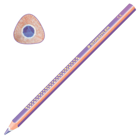 Карандаш цветной утолщенный STAEDTLER Noris club, 1 шт., трехгранный, грифель 4 мм, фиолетовый, 1284-6