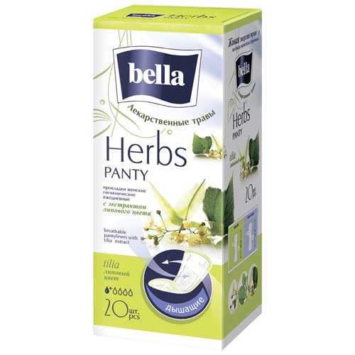 Прокладки ежедневные Bella Herbs Panty Tilia с экстрактом липы, 20 шт