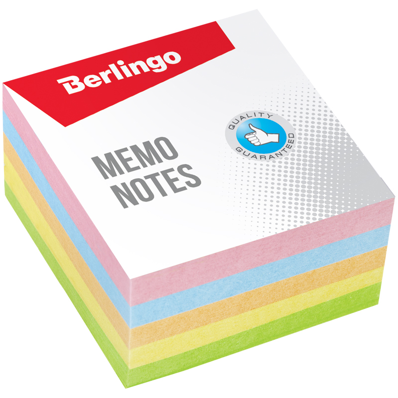 Блок для записи Berlingo Standard, 9*9*4,5см, цветной