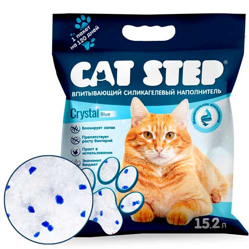 Cat Step Силикагель  15,2л  наполнитель для кошек