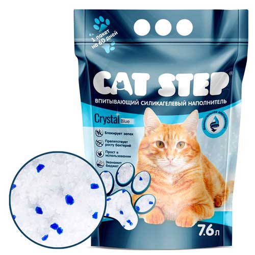 Cat Step Силикагель  7,6л  наполнитель для кошек