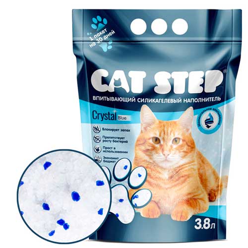 Cat Step Силикагель 3,8л   наполнитель для кошек