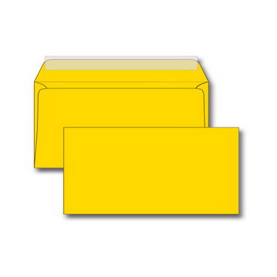 Конверт С65 (114 х 229 мм) желтый 120г силикон 500шт/уп
