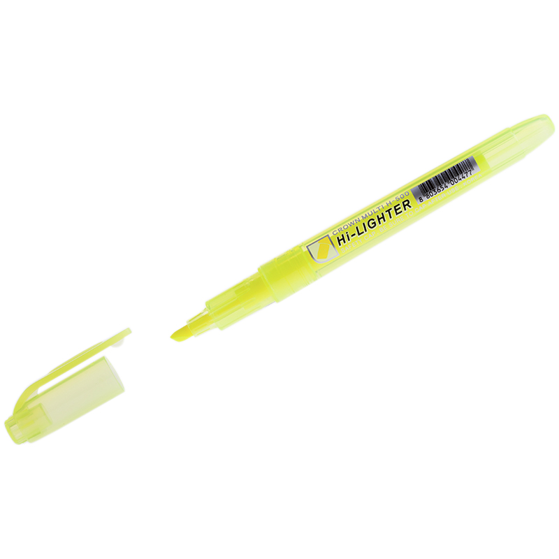 Текстовыделитель Crown Multi Hi-Lighter желтый, 1-4мм