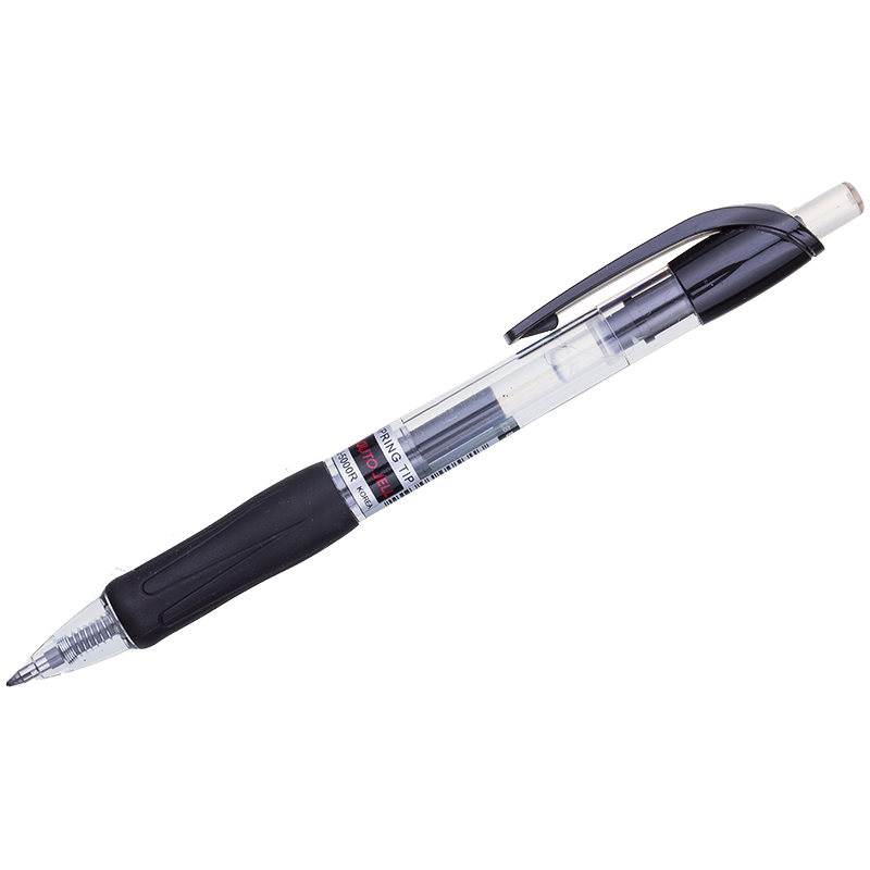 Ручка гелевая автоматическая Crown CEO Jell черная, 0,7мм, грип