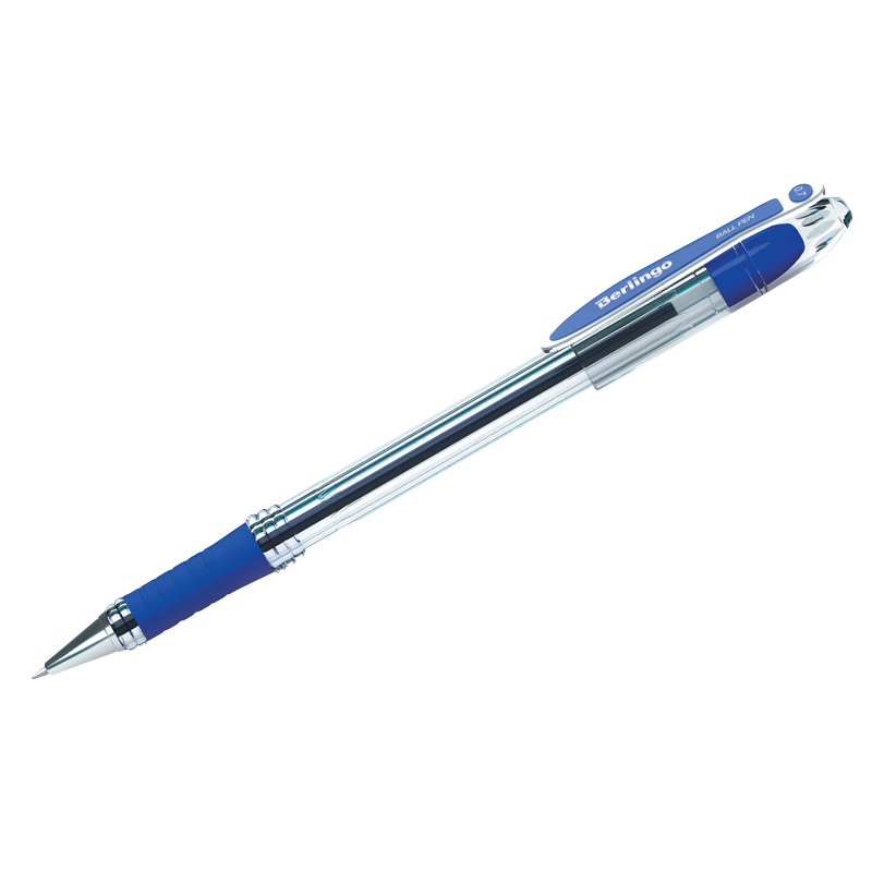 Ручка шариковая Berlingo I-15 синяя, 0,7мм, грип