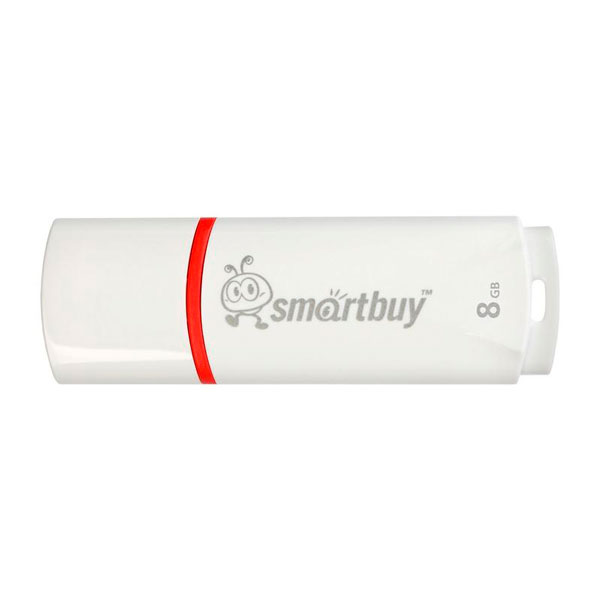 Память Smart Buy Crown   8GB, USB 2.0 Flash Drive, белый