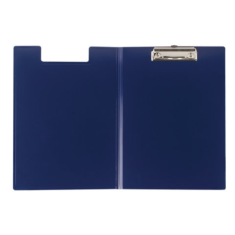 Папка-планшет BRAUBERG Contract, А4 (315х230 мм), с прижимом и крышкой, пластиковая, синяя, сверхпрочная, 1,5 мм, 223488