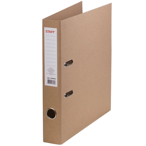 Папка-регистратор STAFF Basic картонная, без покрытия и уголка, 55 мм,