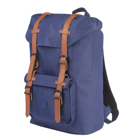 Рюкзак BRAUBERG молодежный с отделением для ноутбука, Кантри, синий, 41х28х14 см, 227083