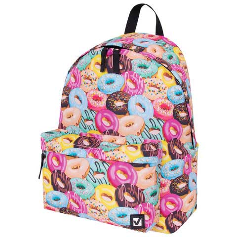 Рюкзак BRAUBERG, универсальный, сити-формат, Donuts, 20 литров, 41х32х14 см, 228862