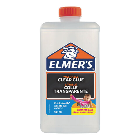 Клей для слаймов канцелярский ELMERS Clear Glue, 946 мл (7-8 слаймов), 2077257
