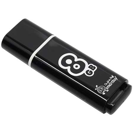 Память Smart Buy Glossy   8GB, USB 2.0 Flash Drive, черный