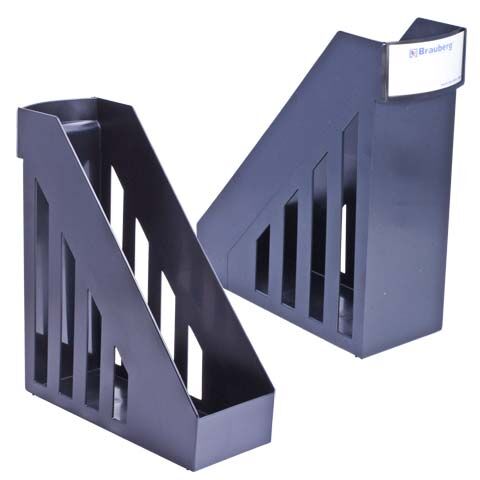 Накопитель BRAUBERG-MAXI ширина 100 мм, черная, ПЛС