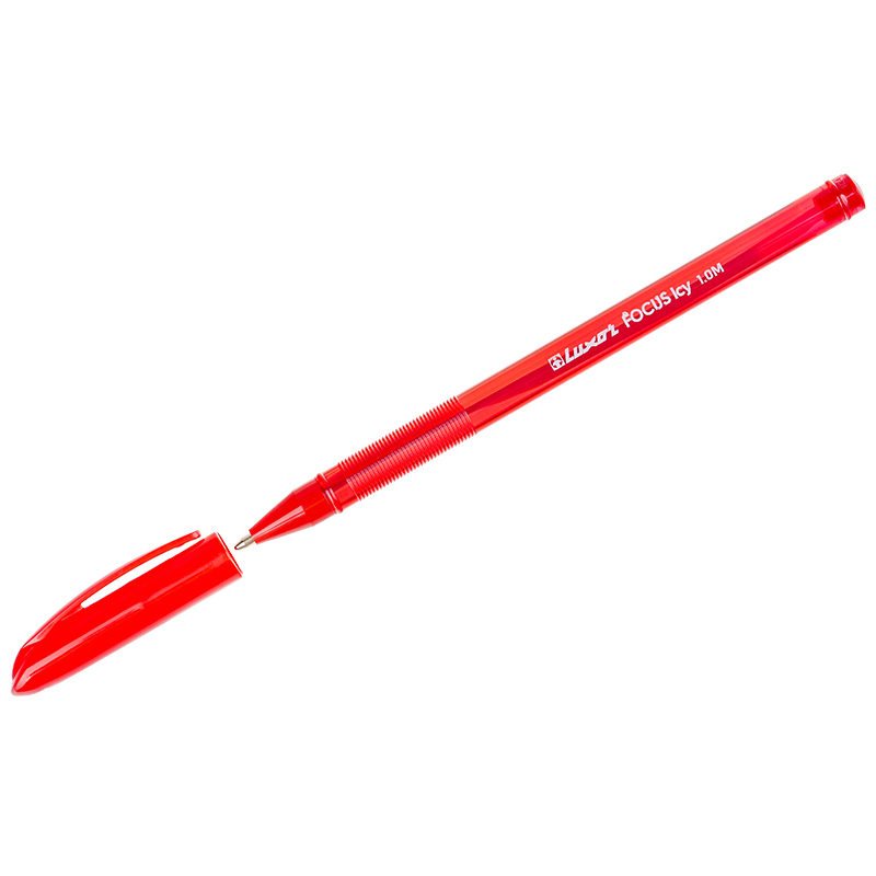 Ручка шариковая Luxor Focus Icy красная, 1,0мм