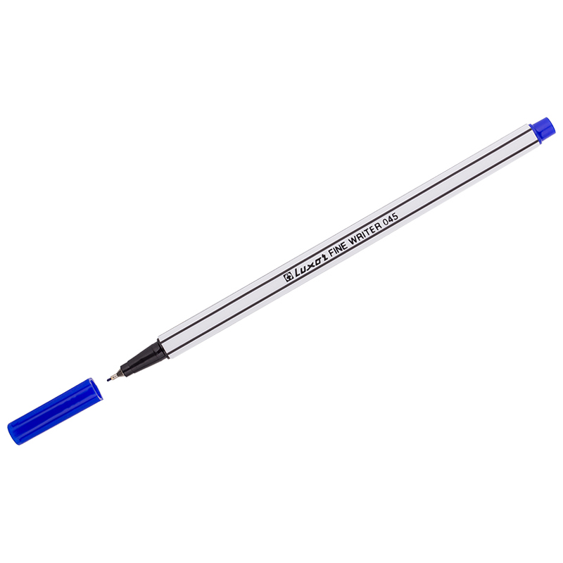 Ручка капиллярная Luxor Fine Writer 045 синяя, 0,8мм