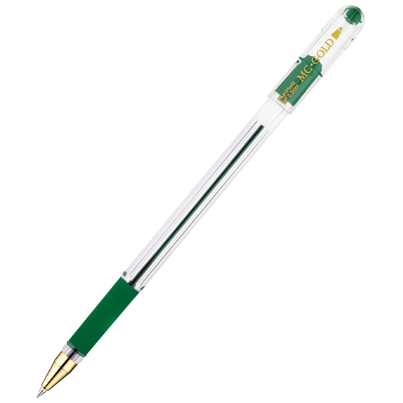 Ручка шариковая MunHwa MC Gold зеленая, 0,5мм, грип, штрих-код