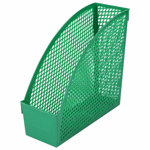 Лоток вертикальный для бумаг STAFF Profit, 270х100х250 мм, сетчатый, полипропилен, зеленый, 237254